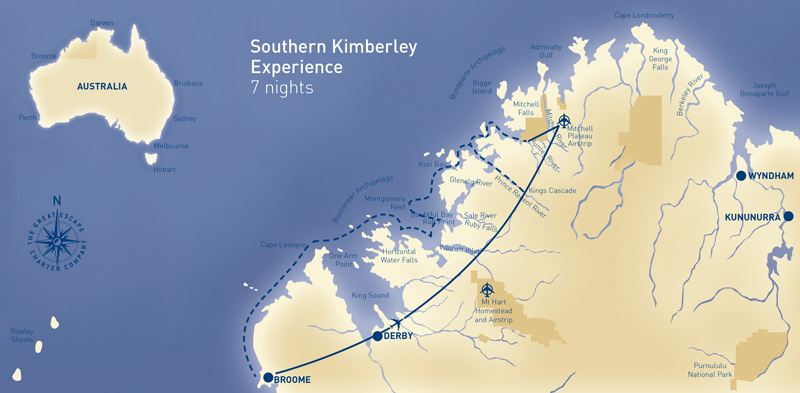 Southern Kimberley Experience route map