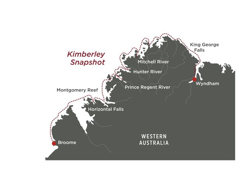 Kimberley Snapshot route map