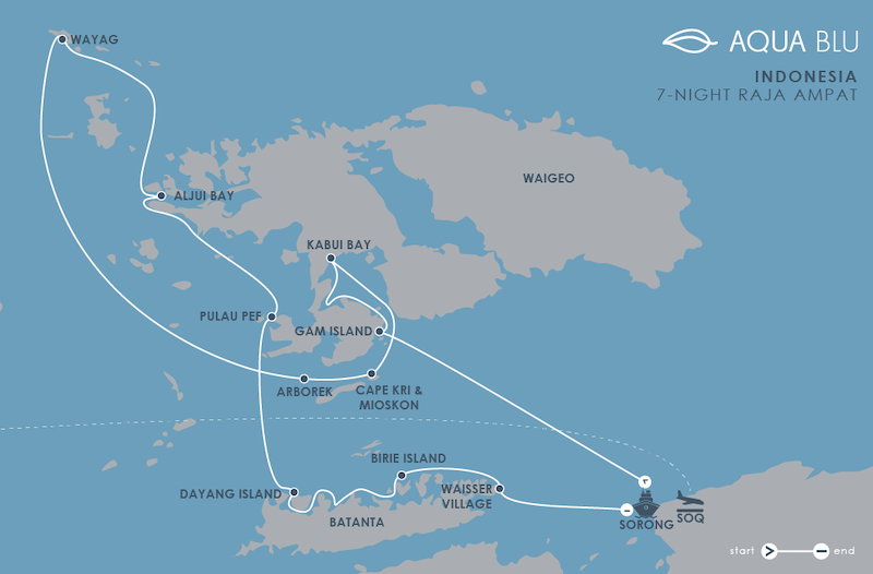 Indonesia's Raja Ampat route map