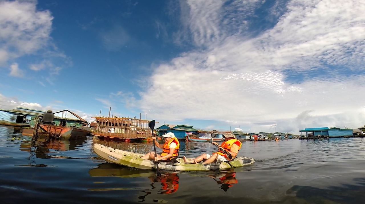 kayaking Aqua Mekong cruise