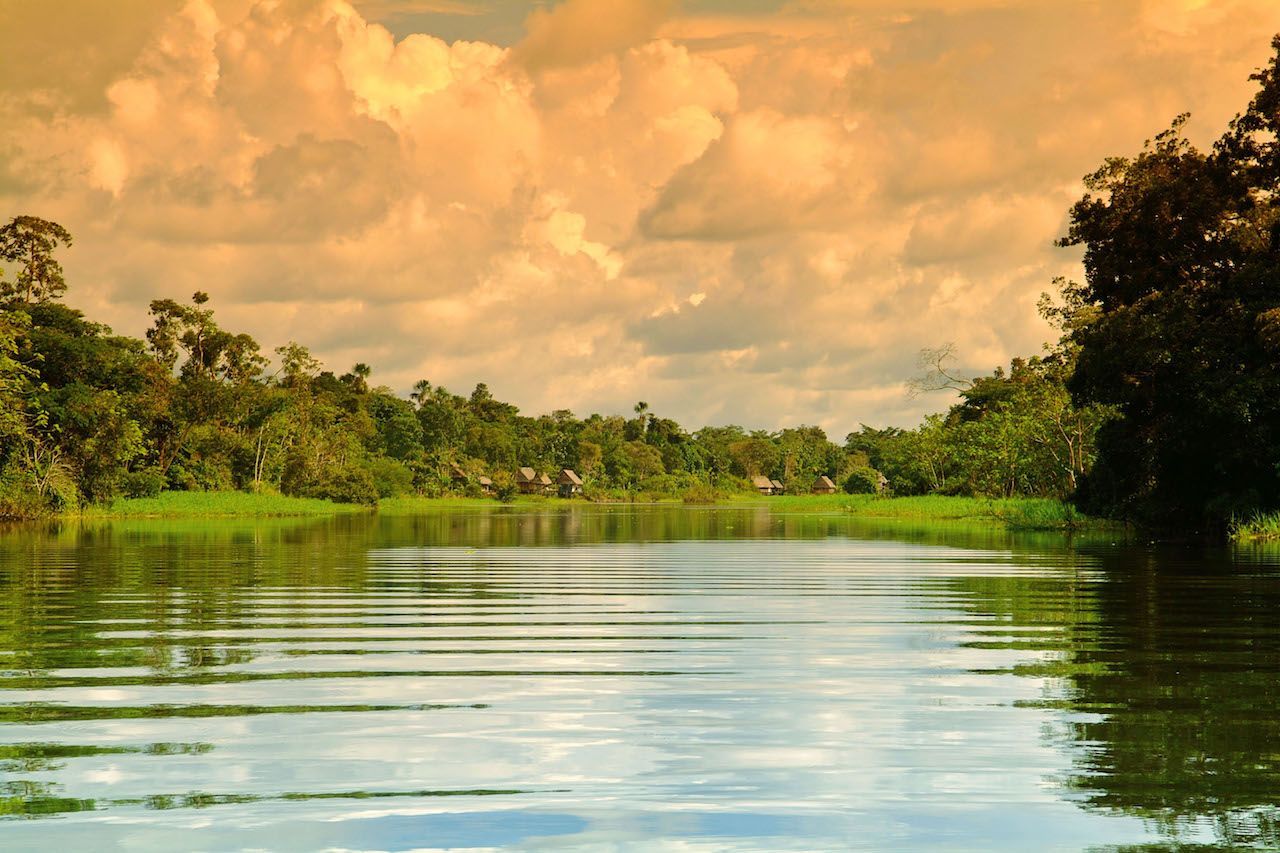 Dawn on an Amazon River cruise