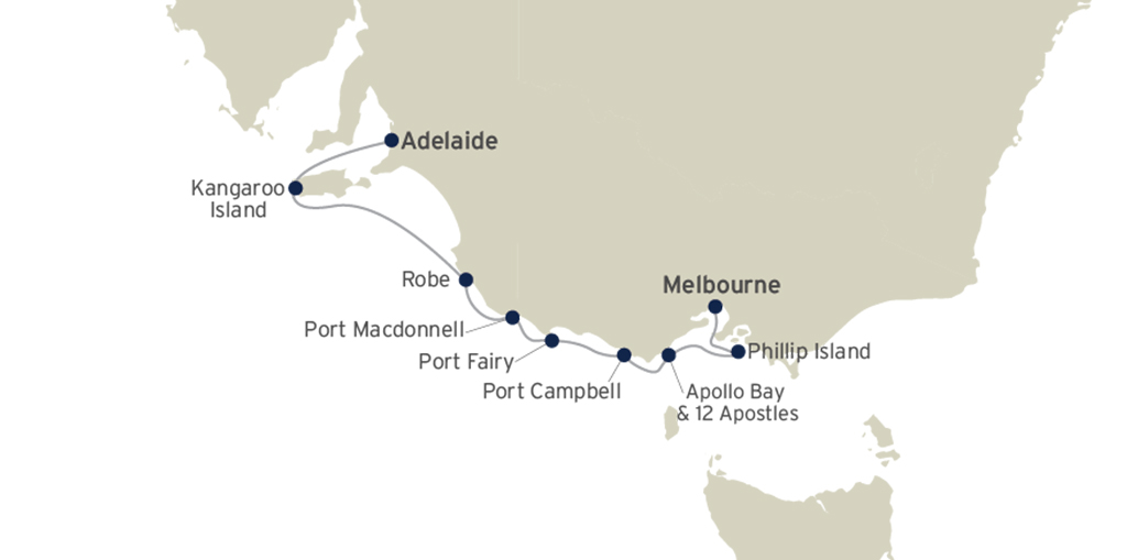 Bounty of the Southern Ocean route map