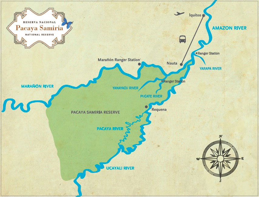 4-Night Peruvian Amazon Delfin III route map