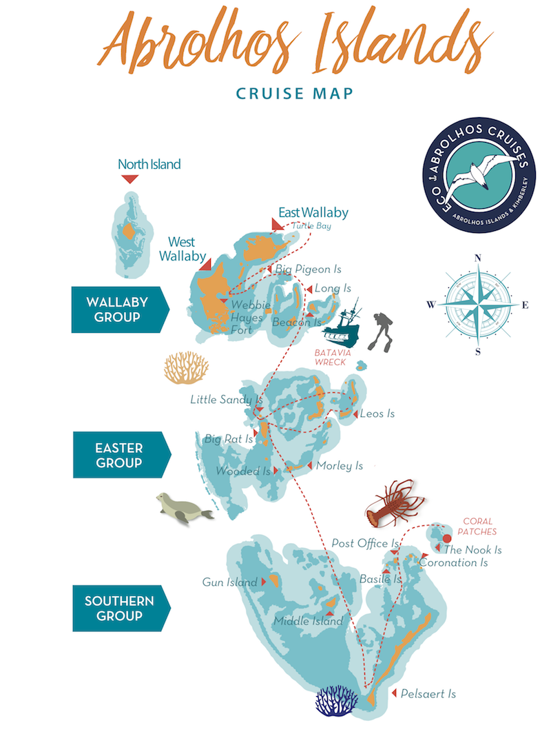 Abrolhos Islands Discovery route map