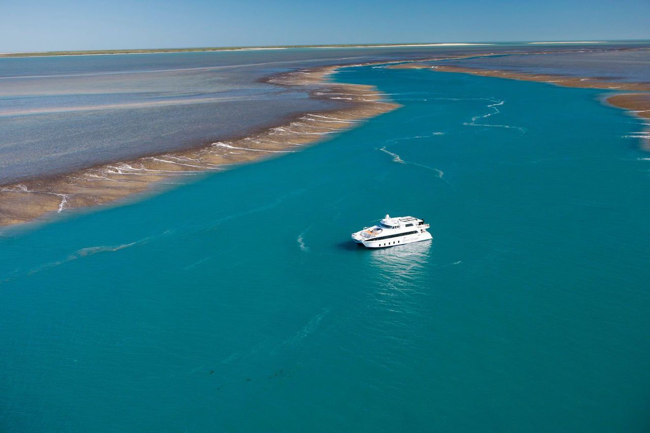 kimberley cruising at montgomery reef aboard Great Escape