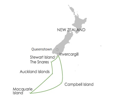 Macquarie Island: Galapagos of the Southern Ocean route map