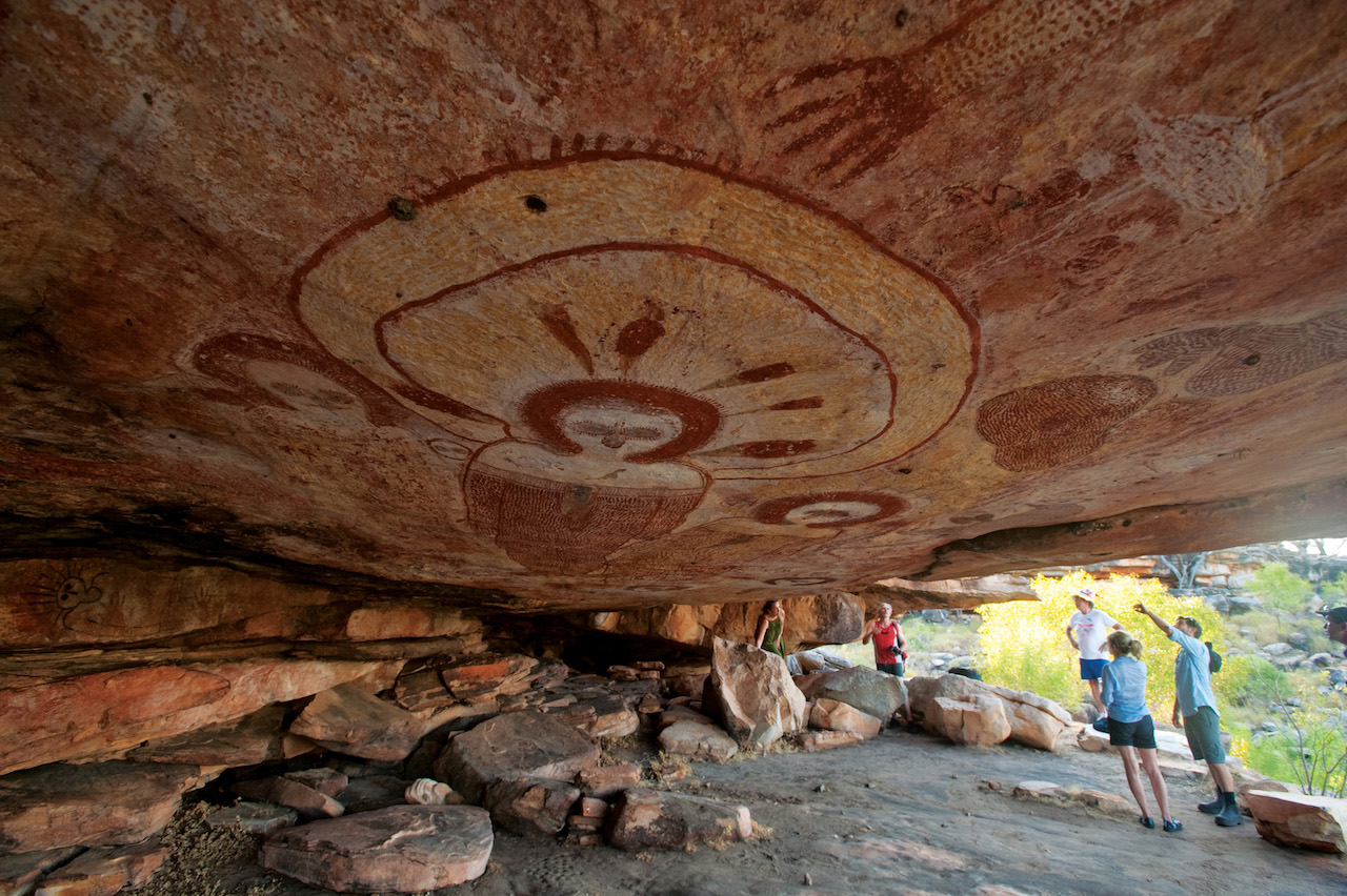 Aboriginal Art site is a feature of Kimberley Cruises