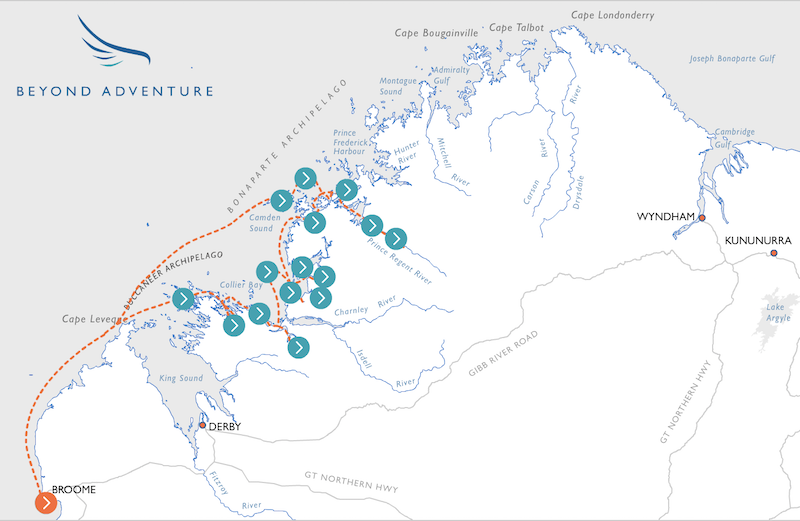 Kimberley Adventure Quest route map