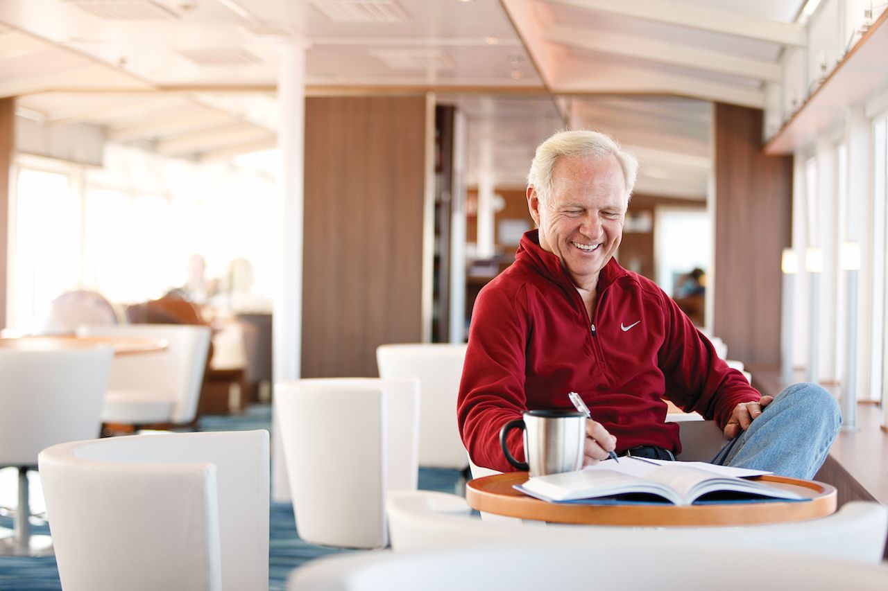 relaxing on an expedition cruise