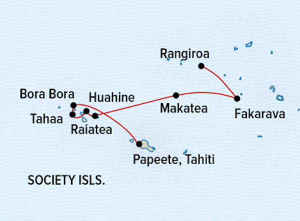 French Polynesia: Beyond the Postcard route map