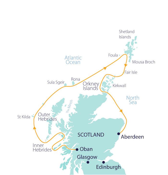 Wild Scotland route map