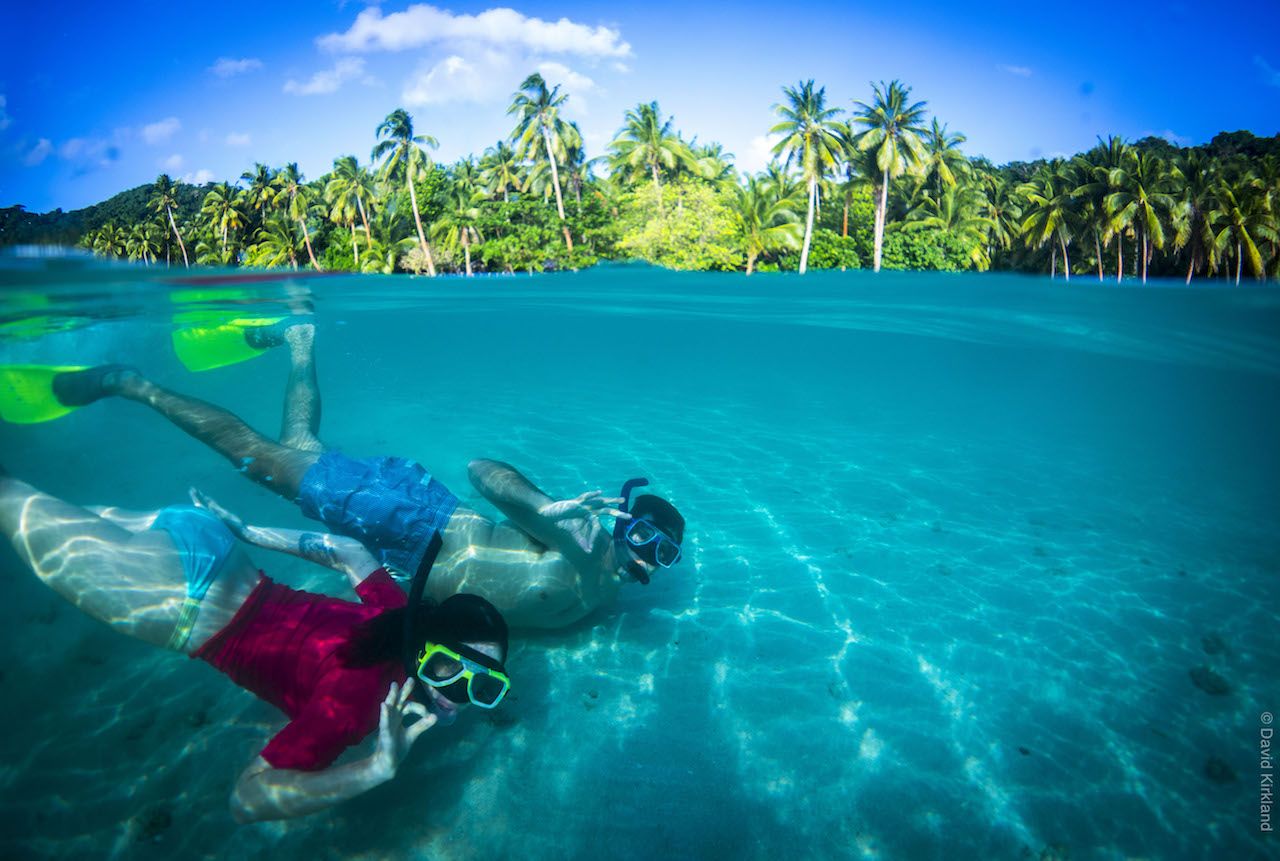 snorkelling in Fiji on Reef Endeavour Cruise