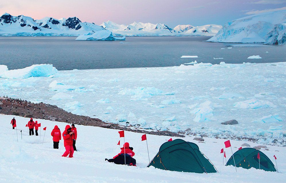 camping on Antarctica cruise