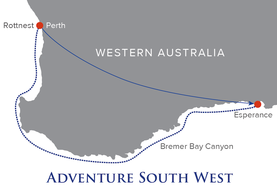 Adventure South West WA route map