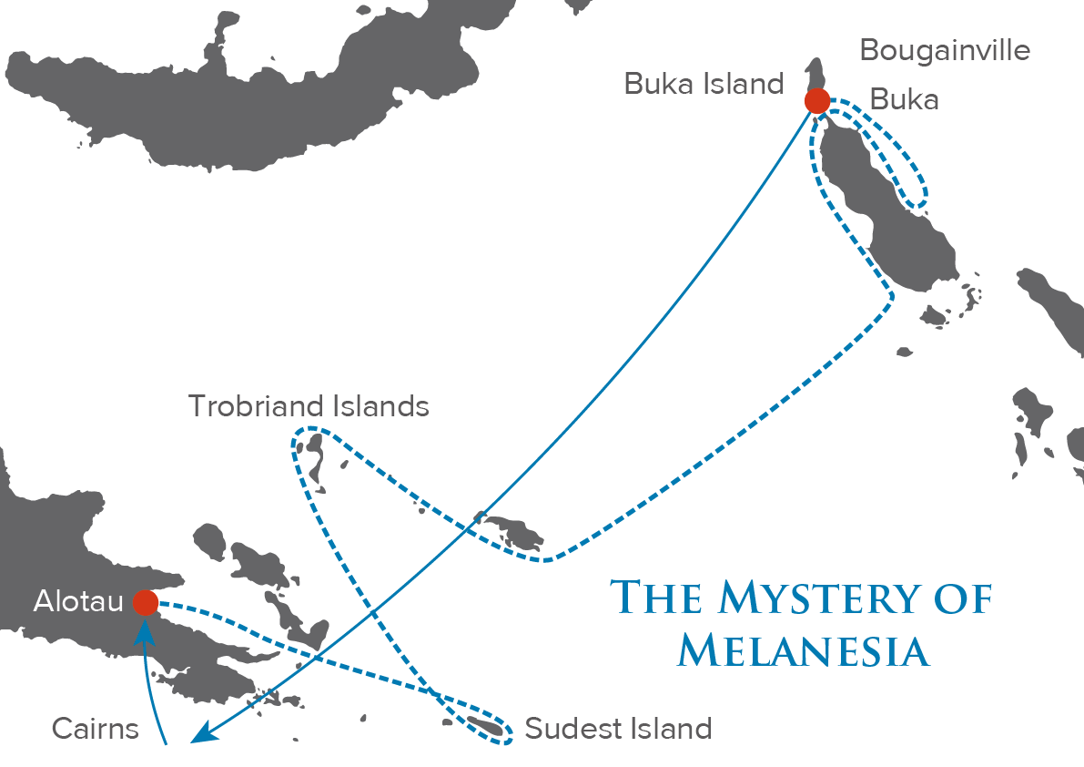 Melanesia Discovery Expedition route map