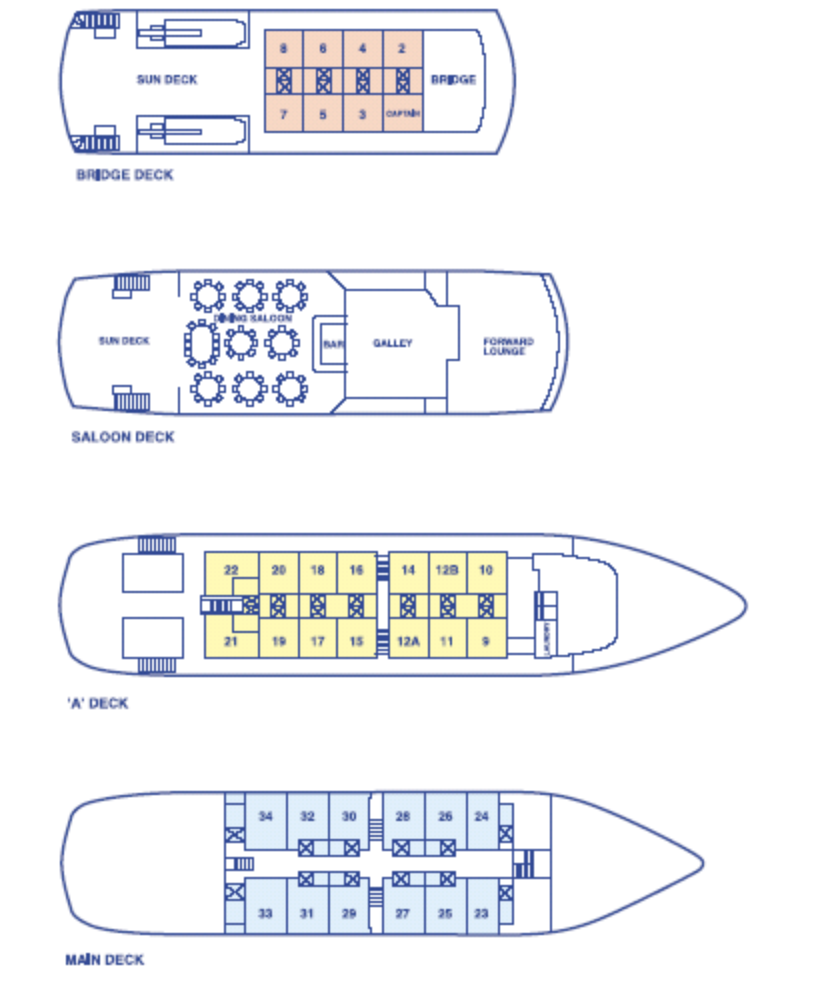 Yasawa Princess Floorplan